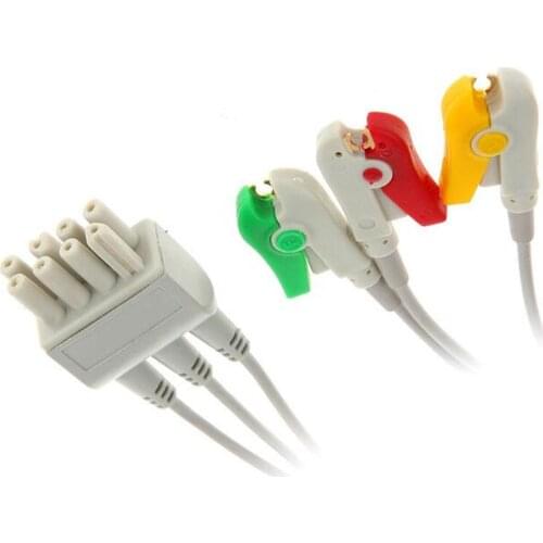 Compatible For Nihon Kohden ecg patient cable 3 leads ecg cable corpuls ecg leadwire cable TPU 3.6M