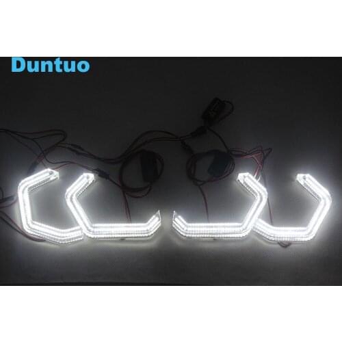 Angel Eyes M4 M5 Style LED Car Light Running Lamp DRL For BMW E81 E82 E83 E87 E88 E60 E61 E46 Cabrio / E46 Coupe 2D