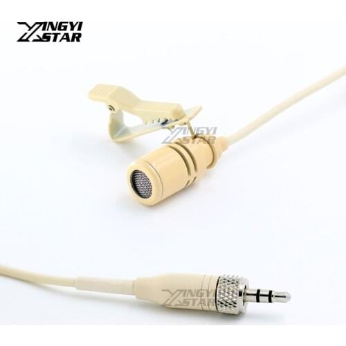 Tie Clip on Mic Lavalier Microphone 3.5mm Jack Stereo Screw Lock Lapel Microfono For Sennheiser PC Wireless BodyPack Transmitter