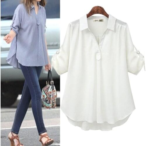Women shirts and blouses 2020 Feminine Blouse Top Long Sleeve Casual White Turn-down Collar OL Style Women Loose Blouses