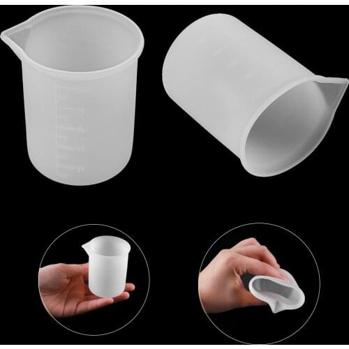 1pcs 100ml Silicone Measuring Cup Epoxy Split Cup Resin Silicone Mould Handmade For DIY Jewelry Making Tools Epoxy Resin Cup