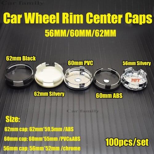 100pcs for Carolla Camry Reiz Sienna prius Land Cruiser Rav4 56mm 60mm 62mm Car Center Cap Wheel Hub Emblem Dust-proof Badge
