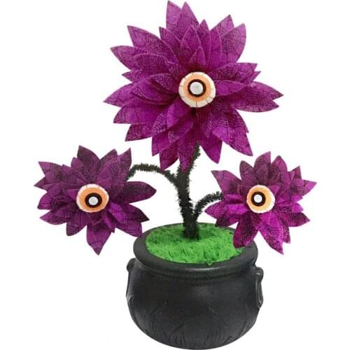 2021 Cannibal Plant Scary Realistic Cannibal Plant Decoration Plastic Soft Petals Halloween Horror Plant Ornament Party Supplies