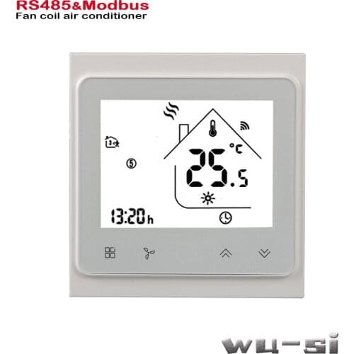 2Pipe-Modbus& RS485 RTU-Fan coil air conditioner-thermostat，heat or cool 95-240VAC,Optional 24VAC