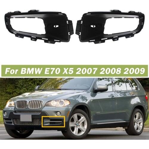 Car Fog Light Trims Front Bumper Lower Grille Fog Cover 51117172449 51117172450 for BMW E70 X5 2007 2008 2009