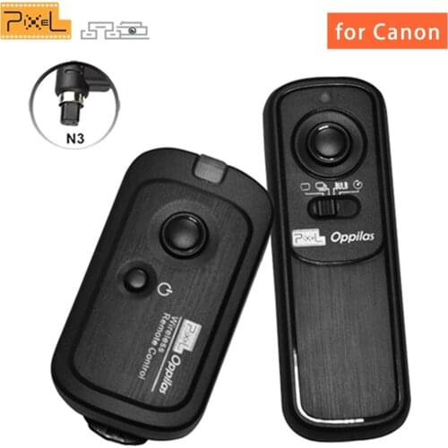PIXEL RW-221 / N3 Wireless Shutter Release Remote Control Cable For Canon EOS 7D 5D 1D Series 6D 50D 40D 30D 20D 10D DSLR Camera