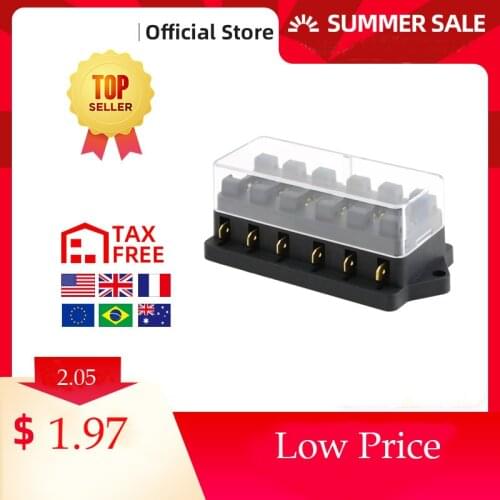 Universal 12v 6 Way Fuse Box Block Fuse Holder Box Car Vehicle Circuit Automotive Blade Car Fuse Accessory Tool hot selling