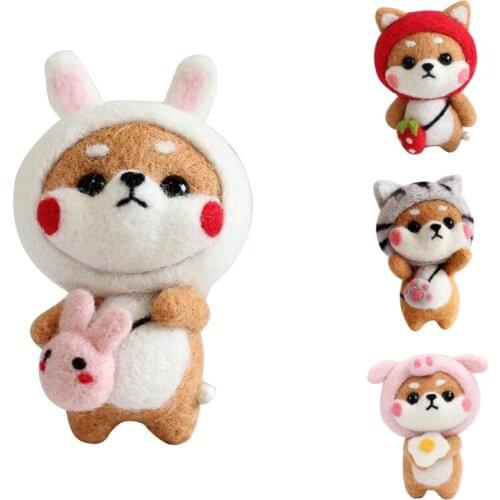 Big deal Doll Wool Felt Kit Needle Felting Kit Animal Pet Doll for Needle Material Bag Pack Felt DIY Non Finished Poked Set