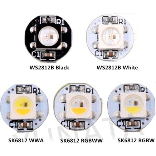 DC5V 4-Pin WS2812B LED Chip & Heatsink Board 5050 RGB WS2811 IC Built-in RGBW RGBWW WWA LED Chip 100pcs