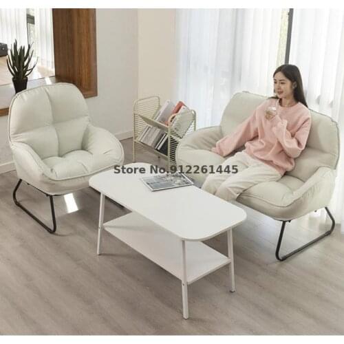 Lazy Sofa Single Chair Small Apartment Economic Fabric Sofa Rental Small Sofa Bedroom Living Room Backrest Sofa Chair