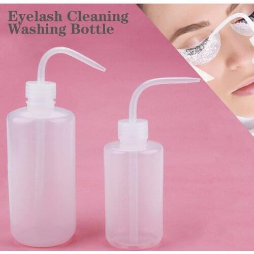 Eyelash Extension Cleaning Washing Bottle Elbow Narrow Mouth Long Tube Clean Eyebrow Skin Care Remover Bottle Eyelashes Tools