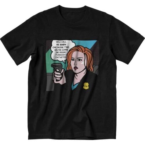 Funny The X Files T Shirt Men Short Sleeved Soft Cotton T-shirt Casual I Want To Believe In Dana Scully Tee Top Fashion Tshirts