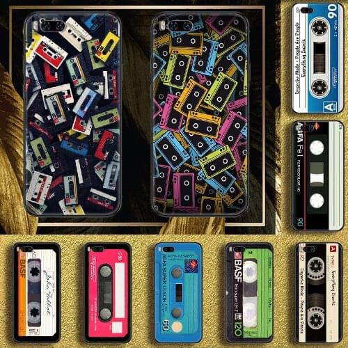 Old Tape Classical Cassette Phone case For Xiaomi Mi Max Note 3 A2 A3 8 9 9T 10 Lite Pro Ultra black luxury cell cover art funda