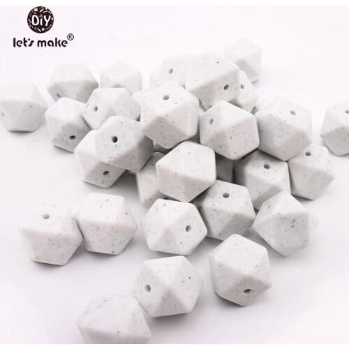 Lets Make Hexagon Silicone Sesame Beads 100pc Nursing Accessories Jewelry DIY Crafts Chewable Silicone Beads BPA Free Teether