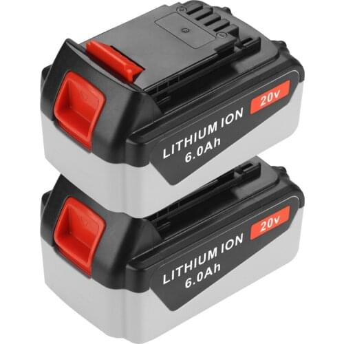 3.0/6.0Ah Li-ion Rechargeable Battery Power Tool Replacement Battery for BLACK & DECKER LB20 LBX20 LBXR20 LB2X402
