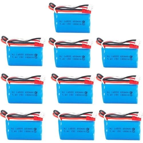 7.4V 2S 650mAh 14500 15C Lipo Battery For Syma F1 BR6802 Remote Control helicopter 7014 RC Boat toy parts 7.4V battery wholesale