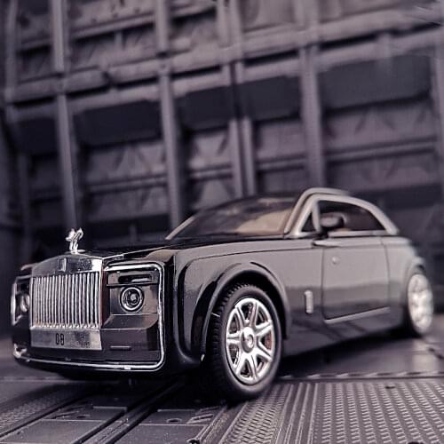 High simulation 1:24 alloy car model Rolls-Royce shadow metal model with sound and light pull back toys kids gifts free shipping