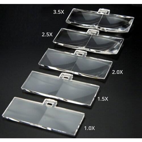 Optical PMMA Acrylic Lens Set Magnifying Loupe Lenses Head-mounted Glasses Magnifier Accessories 1.0X 1.5X 2.0X 2.5X 3.5X Lentes
