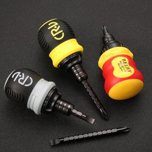 Screwdriver Set Ratchet Double Headed Phillips Flat Screwdriver Mini Tools Chrome Vanadium Steel Repairing Tool