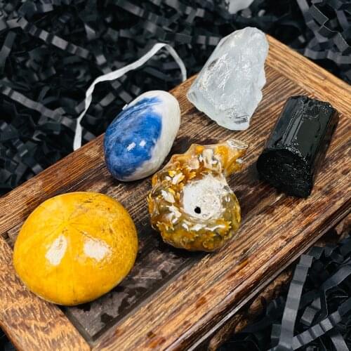 Natural Crystal Five Raw Energy Cluster Ore Standard For Exquisite Gift Collection