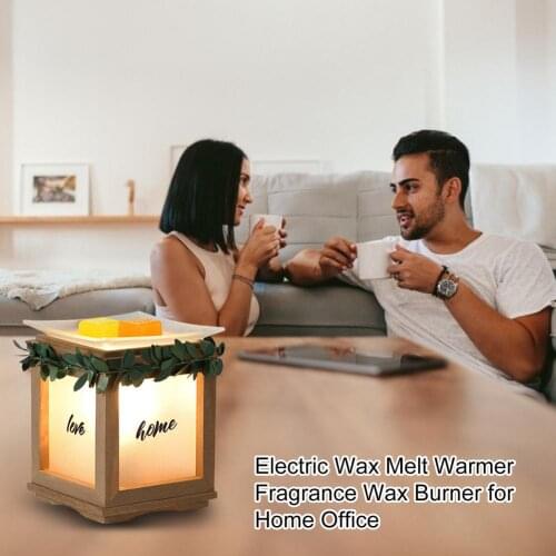 NEW Household Wooden House Aromatherapy Furnace Essential Oil Fire-free Wax Melting Lamp Candle Heater For Home Decor Office