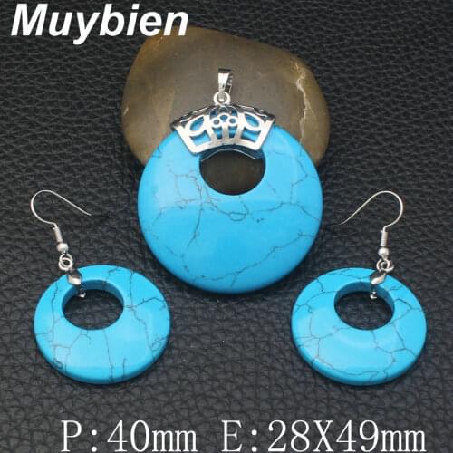 Newest design Round Stainless Steel 9 Styles Silver color Pendant and Earrings Jewelry sets For Women SGGZAWCA