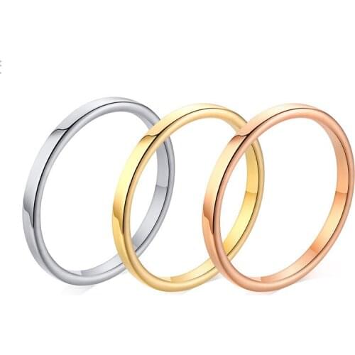Couple ring for women stainless steel fashion rose gold ring female Wedding womens ring boho jewelry gift for women accessories
