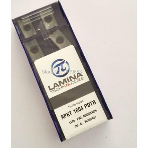 APKT1604 PDTR LT30 carbide inserts for indexable end milling cutter CNC machine