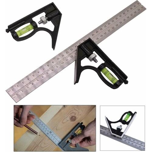 Vernier Caliper 300mm Adjustable Combination Multi Angle Ruler Woodworking Level Gauge Measuring Tools