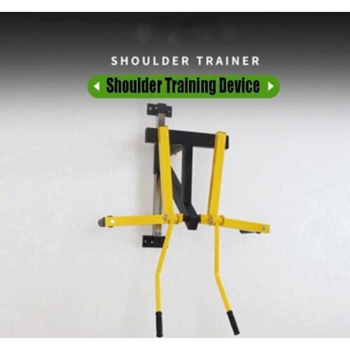 Houshold Arm And Shoulder Trainer Muscle Fitness Shoulder Lift Machine Wall-mounted Gym Shoulder Trainer With Barbell Piece
