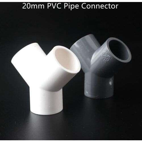 20mm PVC Pipe Tee Fitting Garden Aquarium Plastic Water Hose Joint Accessoires Plumbing Greenhouses Tube Quick Connector Adapter