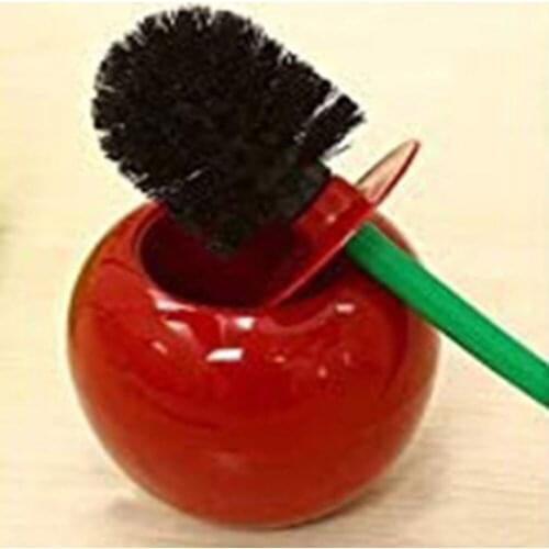 Cherry Shape Lavatory Brush Toilet Brush Holder Set For Washroom Clean Tools Household Bathroom Tools