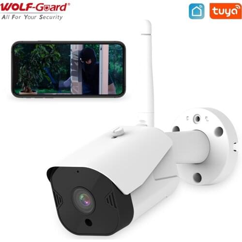 Wolf-Guard 1080P HD Smart IP Camera Tuya WiFi 2MP Outdoor Waterproof Security Monitor Night Vision Motion Detector APP Control
