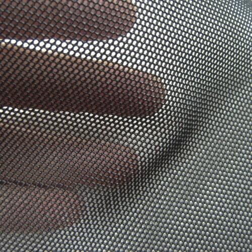 1yard New French Polyester Small Hexagonal Black Mesh fabric High Quality Solid Knitted cloth Openwork Honeycomb Net Cloth tissu