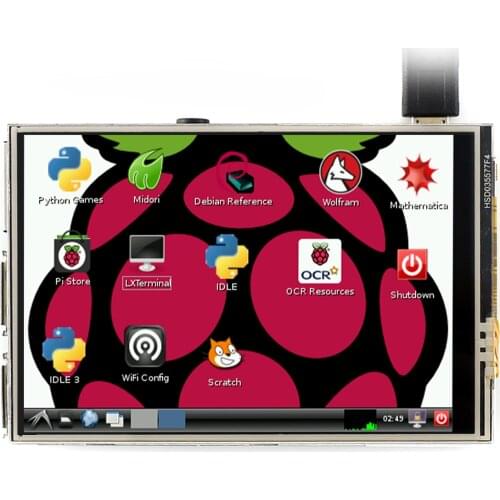 Waveshare 3.5inch Resistive Touch Display (C) for Raspberry Pi, 480×320, 125MHz High-Speed SPI