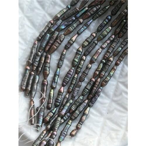 DIY Pearl Necklace Dyed Freshwater Pearls, Irregular Shape Pearl Strand Loose Unique Baroque Pearls for Charm Women