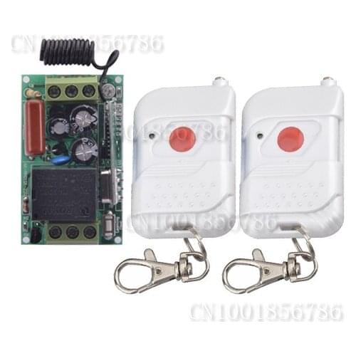 220V 10A 1Channel WirelessRemote Control Switch AC220V 10A 1CH Receiver and 2 Button Transceiver RF 315MHz/433.92mhz