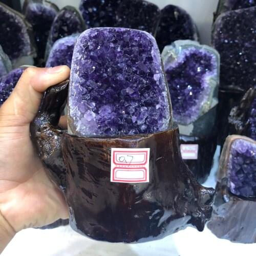 1pcs The best!!!!!!!!!!The natural purple crystal cave crystal cluster serves as a wedding decor for the aquarium decor