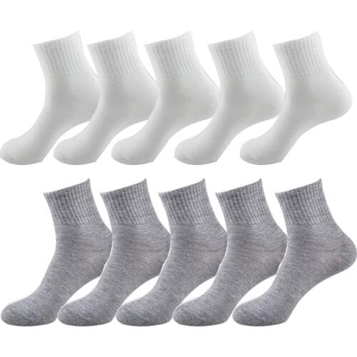 10Pair Cotton Women Socks Summer Thin Breathable Socks High Quality Soft Simple Fashion Short Socks Black White Gray Sokken