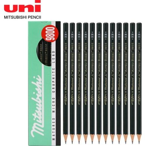 12pcs Mitsubishi 9800 Pencil Painting HB2B4B Multi-gray Art College Entrance Examination Recommended Painting Pencil
