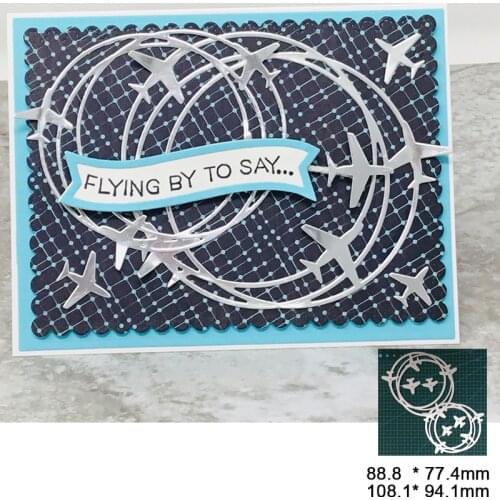 2pcs Airplane Ring Metal Cutting Dies For DIY Scrapbooking Album Paper Cards Decorative Crafts Embossing Die Cuts New