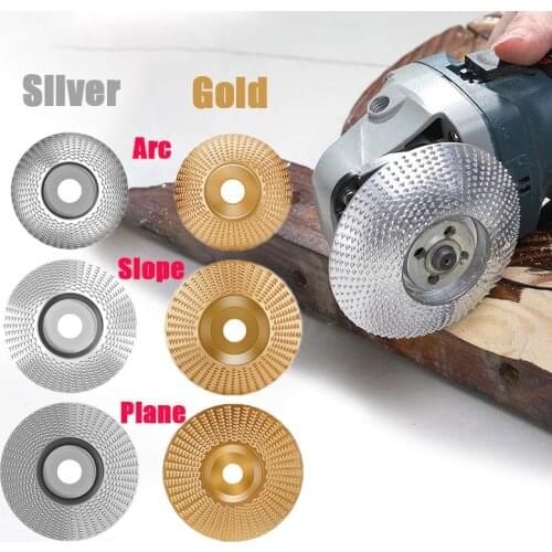 3Pcs/Set Wood Grinding Polishing Wheel Rotary Disc Sanding Wood Carving Tool Abrasive Disc Tools for Angle Grinder 4inch Bore