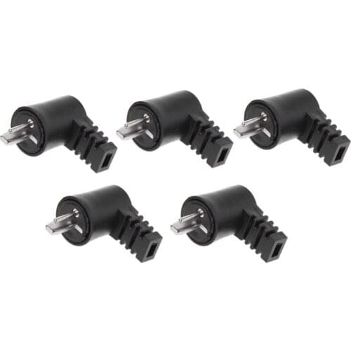 5Pcs 2 Pin Din Right Angle HiFi Speaker Plug Cable Audio Screw Solder Connector Drop Ship