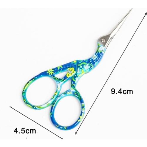 9.4cm Stainless Steel Vintage Crane Scissors for Tailor Cross Stitch DIY Handmade Craft Clothing Sewing Tool Accessories
