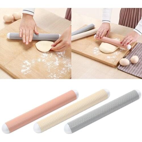 ABS Plastic Non-stick Kitchen Rolling Pin Fondant Dumpling Skin Bread Dough Roller Tools Baking Accessories