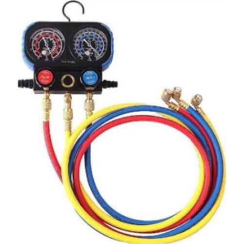 Free Shipping Refrigerant Meter Automobile Air Conditioner Fluorine Pressure Double Gauge 134a Snow Type Liquid Adding Valve