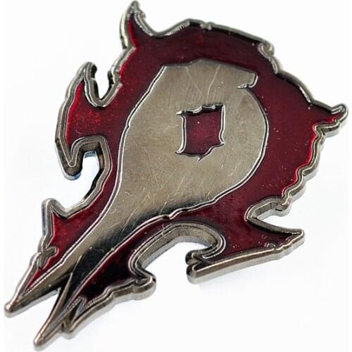 Game World of Warcraft Tribal Logo Pins Hearthstone Metal Brooches Alliance Horde WOW Badge Brooch for Women Men Jewelry Gift