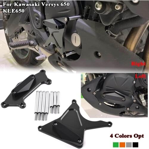 Engine Stator Case Clutch Cover Guard Crash Pad Slider Protector For KAWASAKI Versys KLE 650 2006-2020 Ninja 650 ER6N ER6F ER-6N