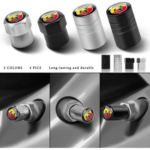 For Fiat Abarth 500 500L 124 Spider Coupe Panda Doblo Qubo Tipo Car Wheel Tire Valve Stem Caps Cover Auto Exterior Accessories