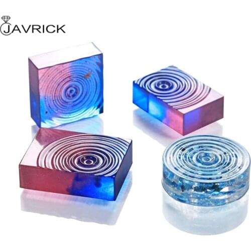 4Pcs DIY Water Ripple Clear Silicone Molds DIY Resin Water Wave Necklace Pendant Casting Molds Kit Jewelry Making Tools